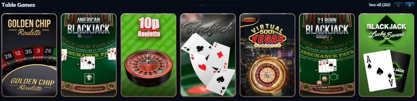 millioner casino table