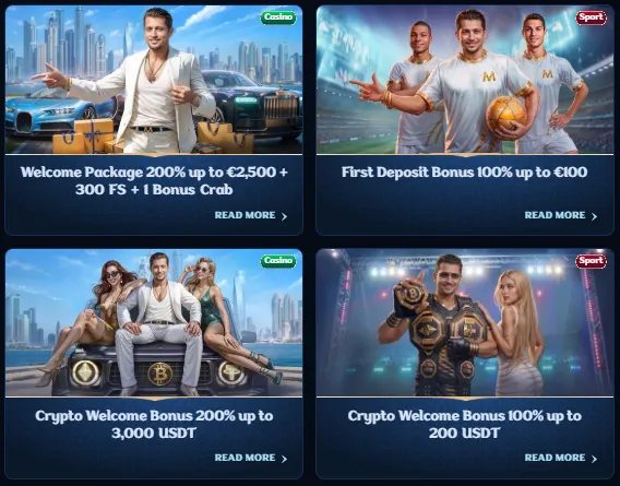 millioner casino welcome bonuses